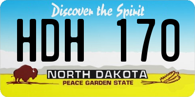 ND license plate HDH170