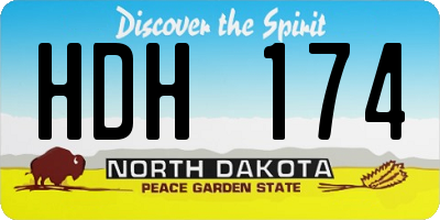 ND license plate HDH174