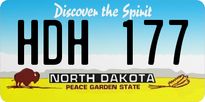 ND license plate HDH177