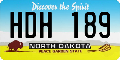 ND license plate HDH189