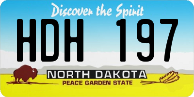 ND license plate HDH197