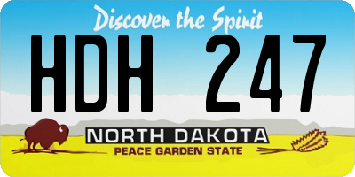 ND license plate HDH247