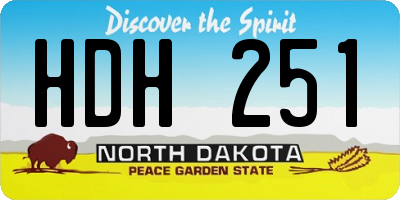 ND license plate HDH251