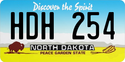 ND license plate HDH254