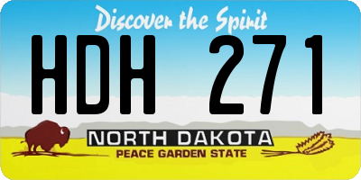 ND license plate HDH271