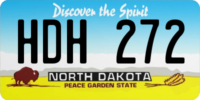 ND license plate HDH272