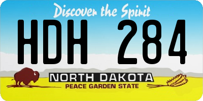 ND license plate HDH284