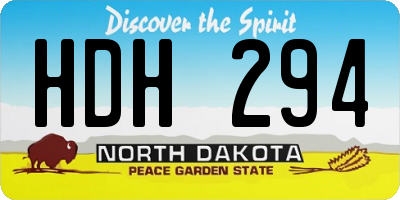 ND license plate HDH294