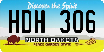 ND license plate HDH306