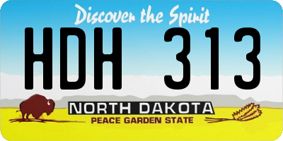 ND license plate HDH313