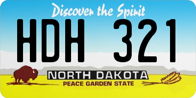 ND license plate HDH321