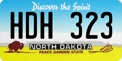 ND license plate HDH323