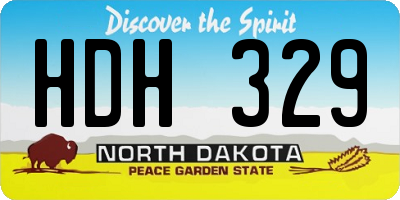 ND license plate HDH329