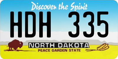 ND license plate HDH335