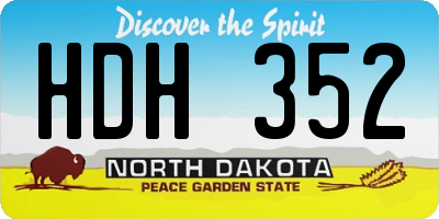 ND license plate HDH352