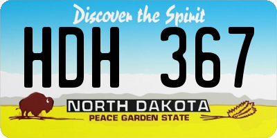 ND license plate HDH367