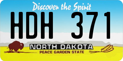 ND license plate HDH371