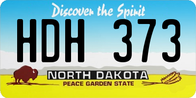 ND license plate HDH373