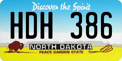ND license plate HDH386