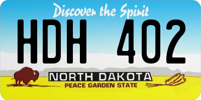 ND license plate HDH402