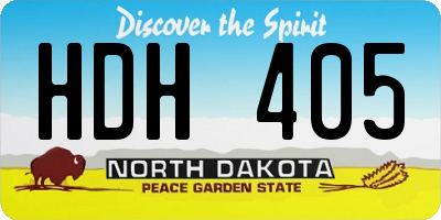 ND license plate HDH405
