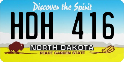 ND license plate HDH416