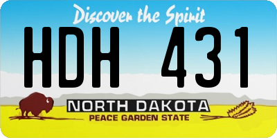ND license plate HDH431