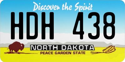 ND license plate HDH438