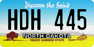 ND license plate HDH445