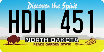 ND license plate HDH451