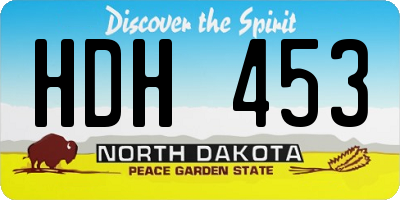 ND license plate HDH453