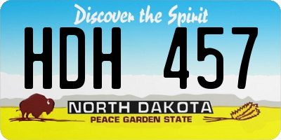 ND license plate HDH457
