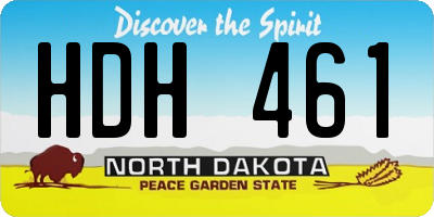 ND license plate HDH461