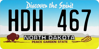 ND license plate HDH467