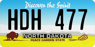 ND license plate HDH477