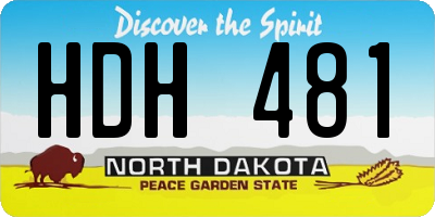 ND license plate HDH481