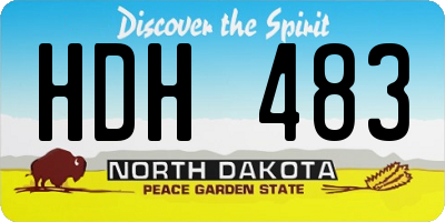 ND license plate HDH483