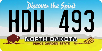 ND license plate HDH493