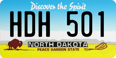 ND license plate HDH501
