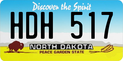 ND license plate HDH517