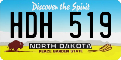 ND license plate HDH519