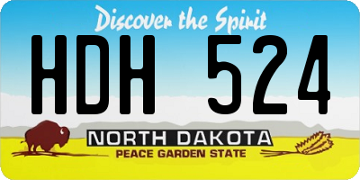ND license plate HDH524