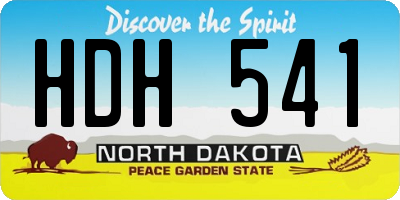 ND license plate HDH541