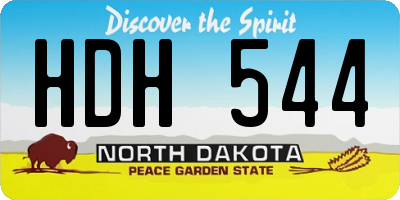 ND license plate HDH544