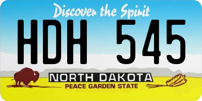 ND license plate HDH545