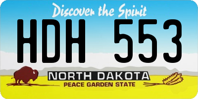 ND license plate HDH553