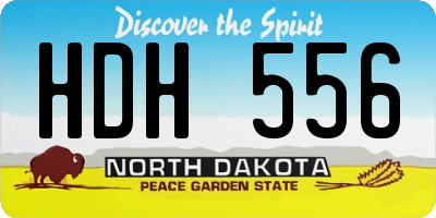 ND license plate HDH556