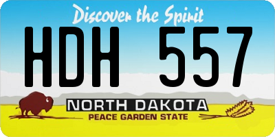 ND license plate HDH557