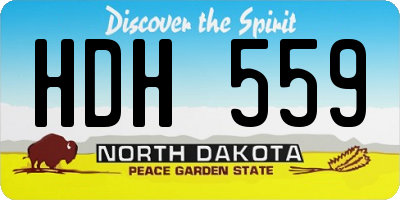 ND license plate HDH559