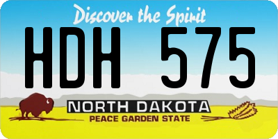ND license plate HDH575